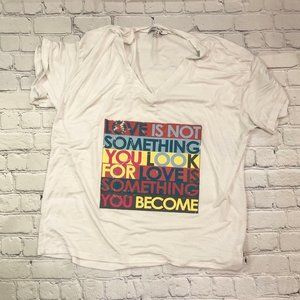 Peace Love World Signature Love Quote Tee Sz S